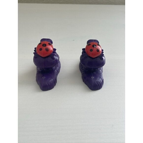 Vintage Purple Worm Ladybug Hat Figurine Toy Collectible Cute Decor - Picture 3 of 6